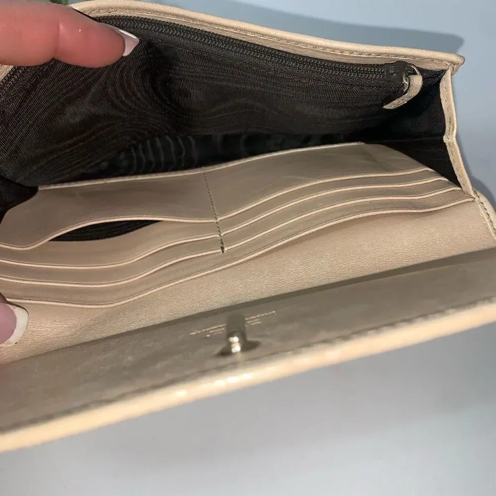Authentic GUCCI Guccissima Long Clutch Wallet Beige - Picture 11 of 14